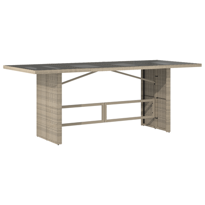 Udendørs Spise Sæt 7 Pcs Lysegrå 190 X 80 X 74 Cm - billede 5