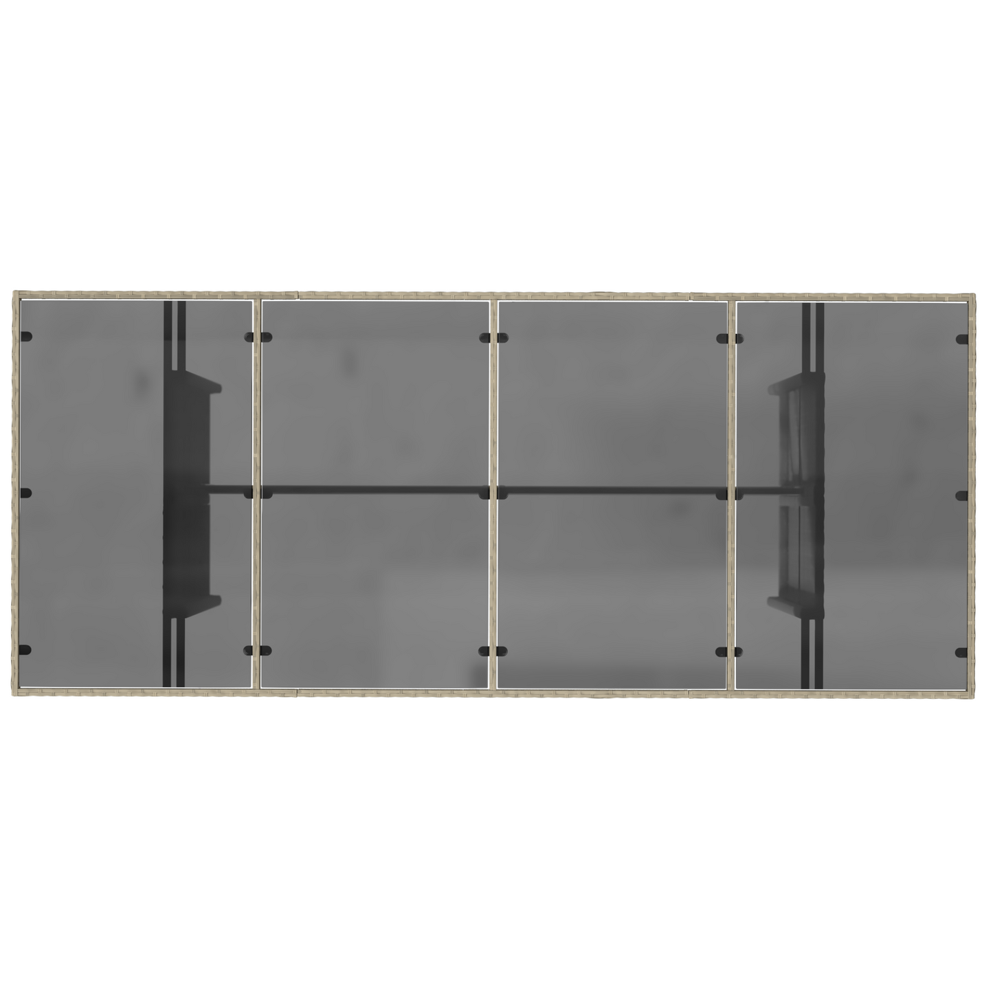 Udendørs Spise Sæt 7 Pcs Lysegrå 190 X 80 X 74 Cm - billede 8
