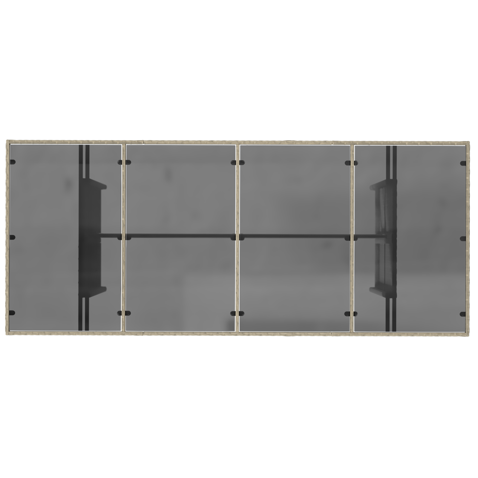Udendørs Spise Sæt 7 Pcs Lysegrå 190 X 80 X 74 Cm - billede 8