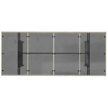 Udendørs Spise Sæt 7 Pcs Lysegrå 190 X 80 X 74 Cm - billede 8