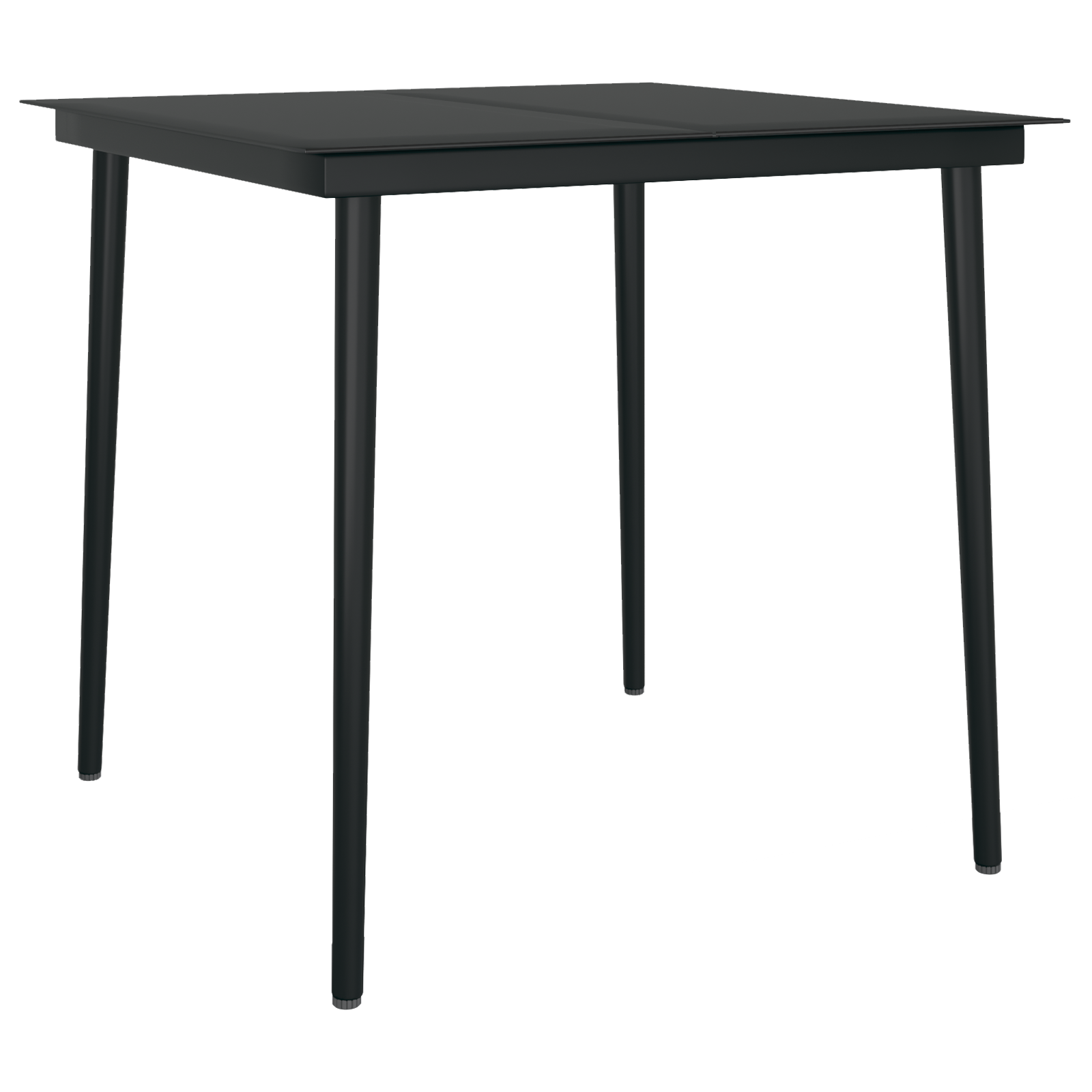 Spisestuesæt 3 Pcs Lys Grå og Sort 80 Cm X 80 Cm - billede 5