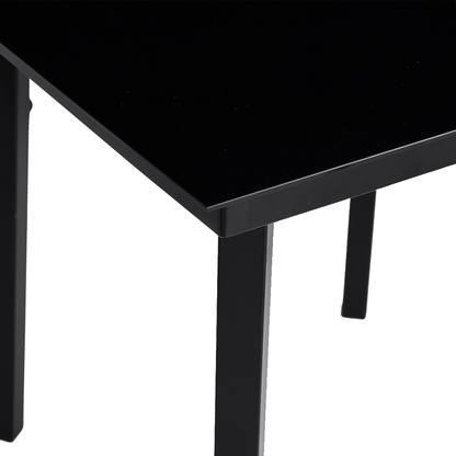 Spisestuesæt 5 Pcs Lys Grå og Sort 140 X 70 X 74 Cm - billede 11