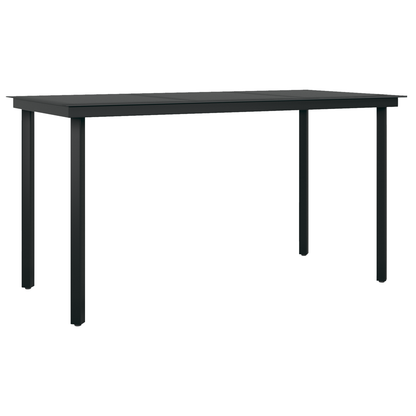Spisestuesæt 5 Pcs Lys Grå og Sort 140 X 70 X 74 Cm - billede 5