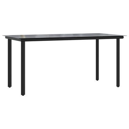Spisestuesæt 5 Pcs Lys Grå og Sort 160 X 80 X 74 Cm - billede 6
