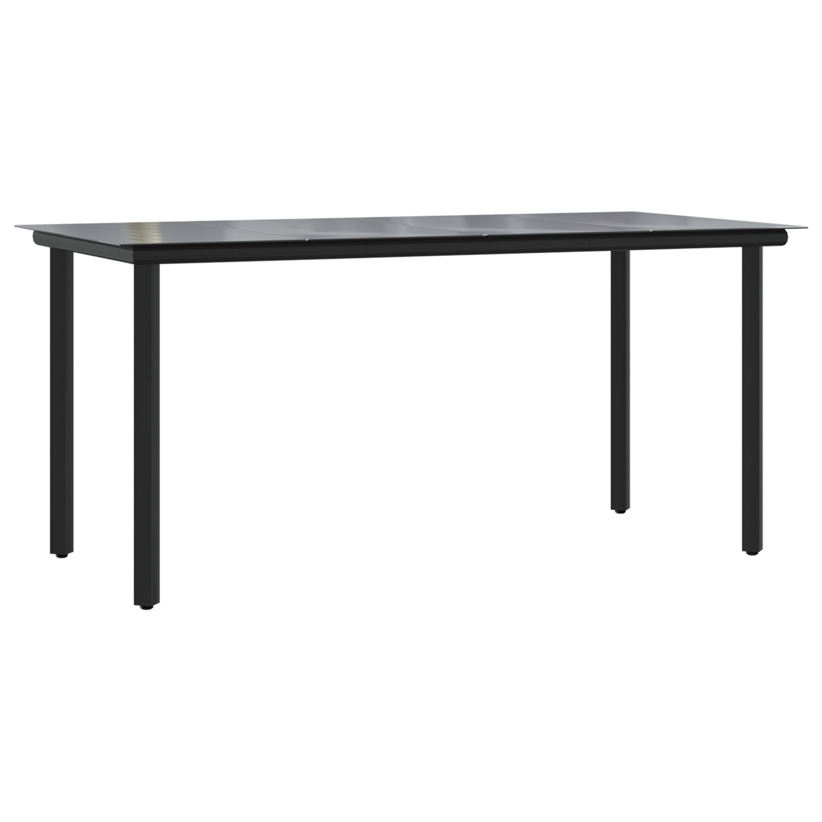 Spisestuesæt 7 Pcs Lys Grå og Sort 160 X 80 X 74 Cm - billede 6