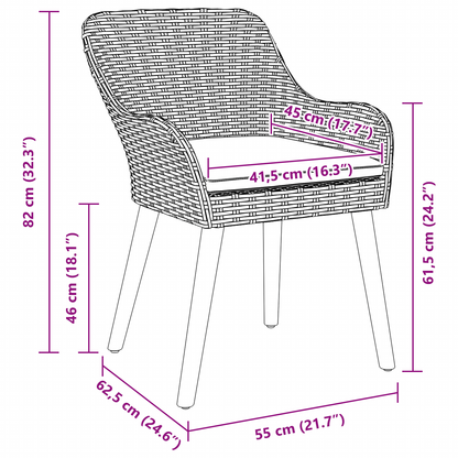 Spisestuesæt 7 Pcs Lys Grå og Sort 160 X 80 X 74 Cm - billede 13