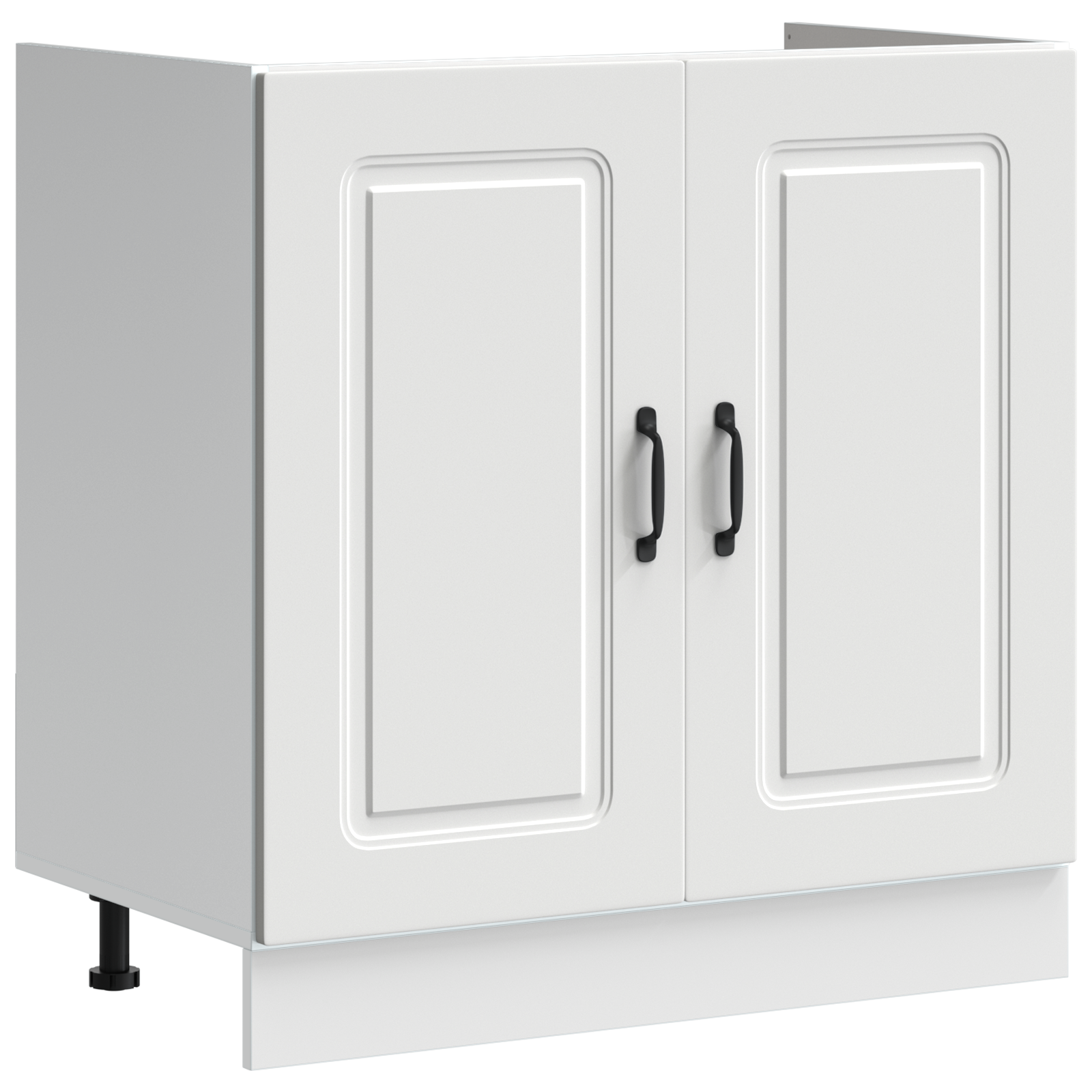 Køkkenskab Kalmar 2 Pcs Hvid 80 X 46 X 81.5 Cm Konstrueret Træ - Billede 4