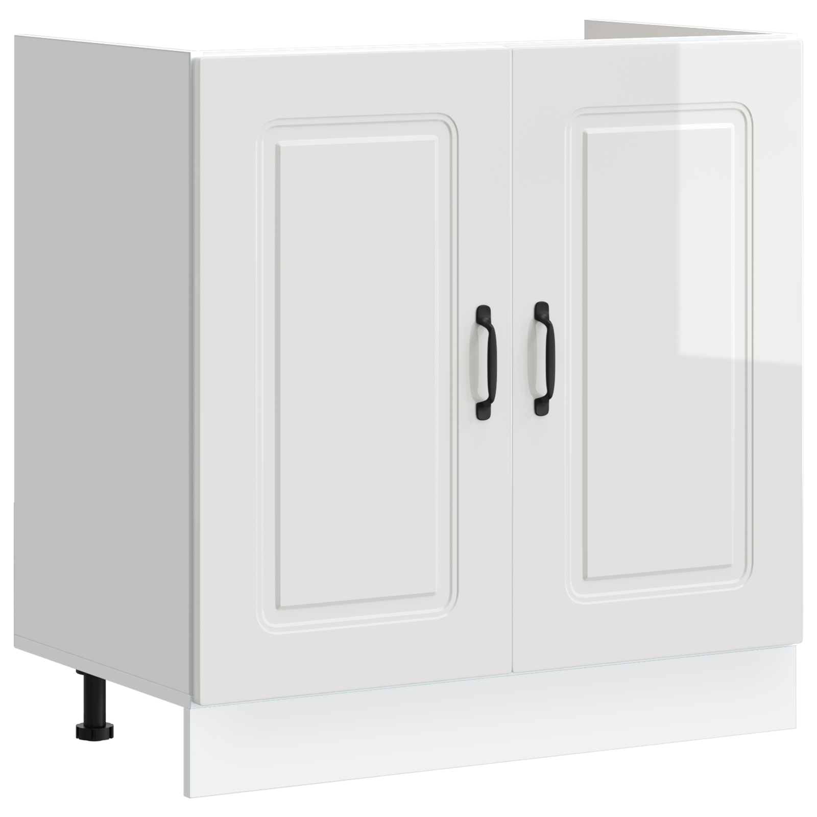 Køkkenskab Kalmar 2 Pcs Hvid 80 X 46 X 81.5 Cm Konstrueret Træ - Billede 4