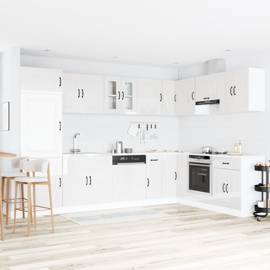 Køkkenskab Kalmar 2 Pcs Hvid 80 X 46 X 81.5 Cm Konstrueret Træ - Hovedbillede