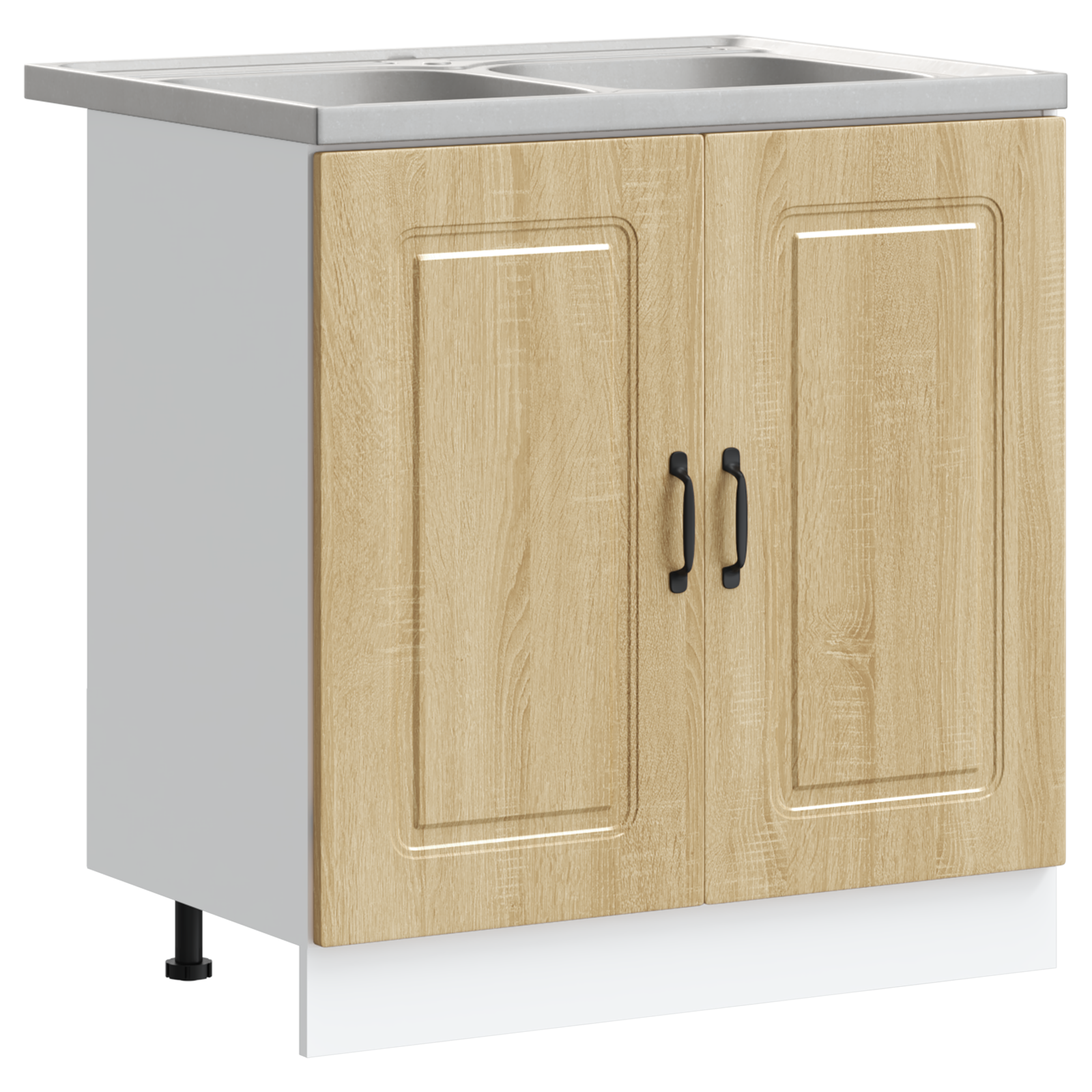 Køkkenskab Kalmar 2 Pcs Brun 80 X 46 X 81.5 Cm Konstrueret Træ - Billede 2