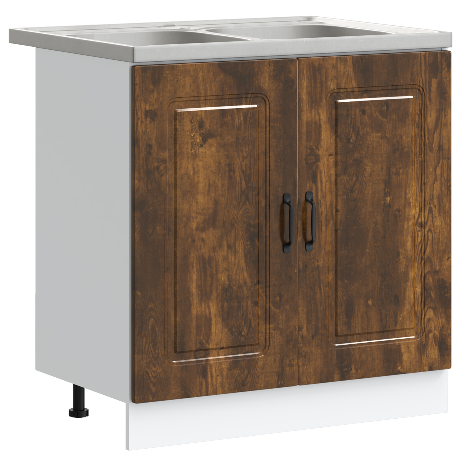 Køkkenskab Kalmar 2 Pcs Brun 80 X 46 X 81.5 Cm Konstrueret Træ - Billede 2