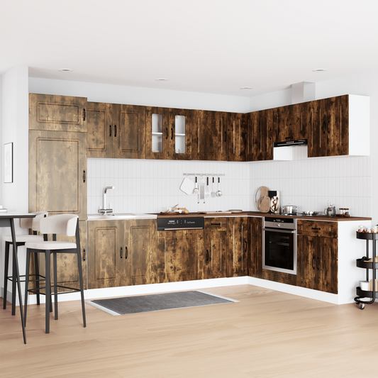 Køkkenskab Kalmar 2 Pcs Brun 80 X 46 X 81.5 Cm Konstrueret Træ - Hovedbillede