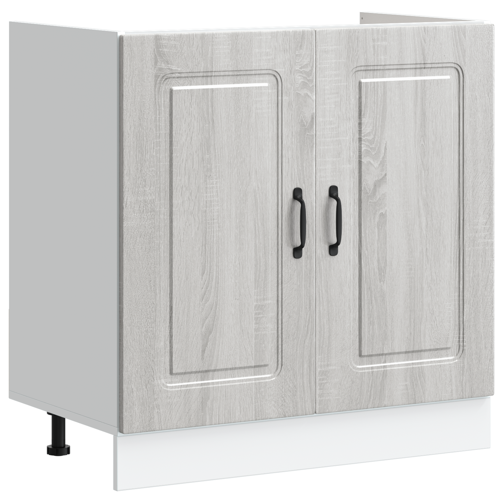 Køkkenskab Kalmar 2 Pcs Grå 80 X 46 X 81.5 Cm Konstrueret Træ - Billede 4