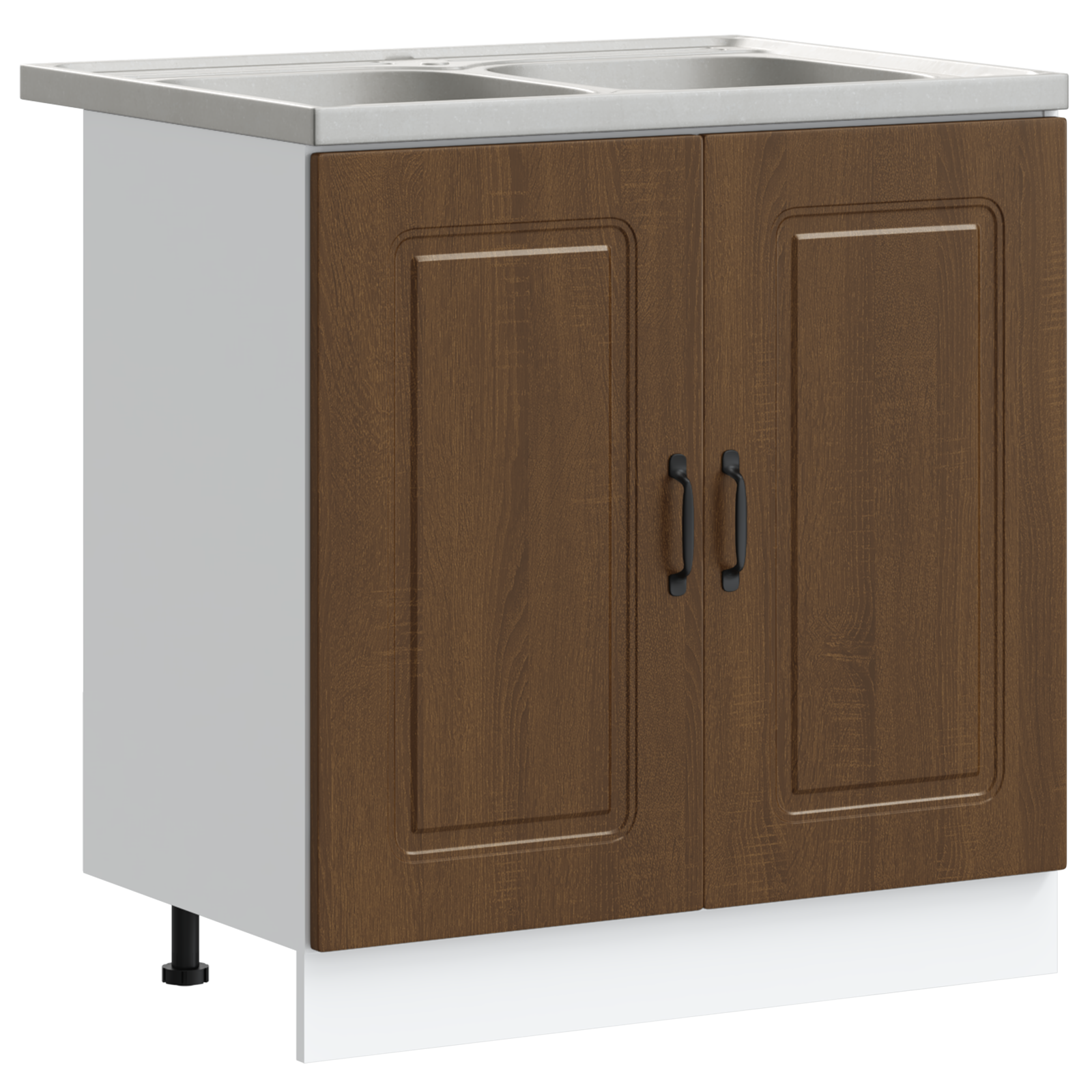 Køkkenskab Kalmar 2 Pcs Brun 80 X 46 X 81.5 Cm Konstrueret Træ - Billede 2