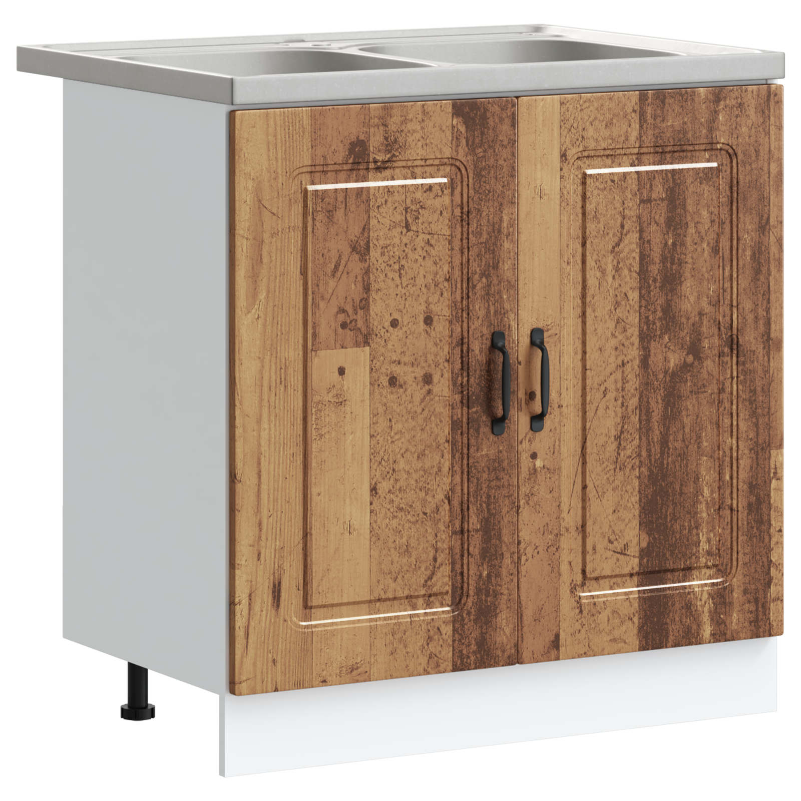 Køkkenskab Kalmar 2 Pcs Brun 80 X 46 X 81.5 Cm Konstrueret Træ - Billede 2