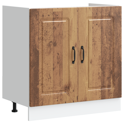 Køkkenskab Kalmar 2 Pcs Brun 80 X 46 X 81.5 Cm Konstrueret Træ - Billede 4