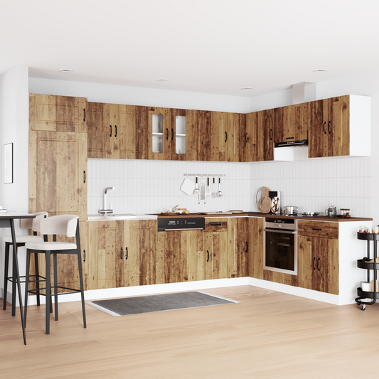 Køkkenskab Kalmar 2 Pcs Brun 80 X 46 X 81.5 Cm Konstrueret Træ - Hovedbillede
