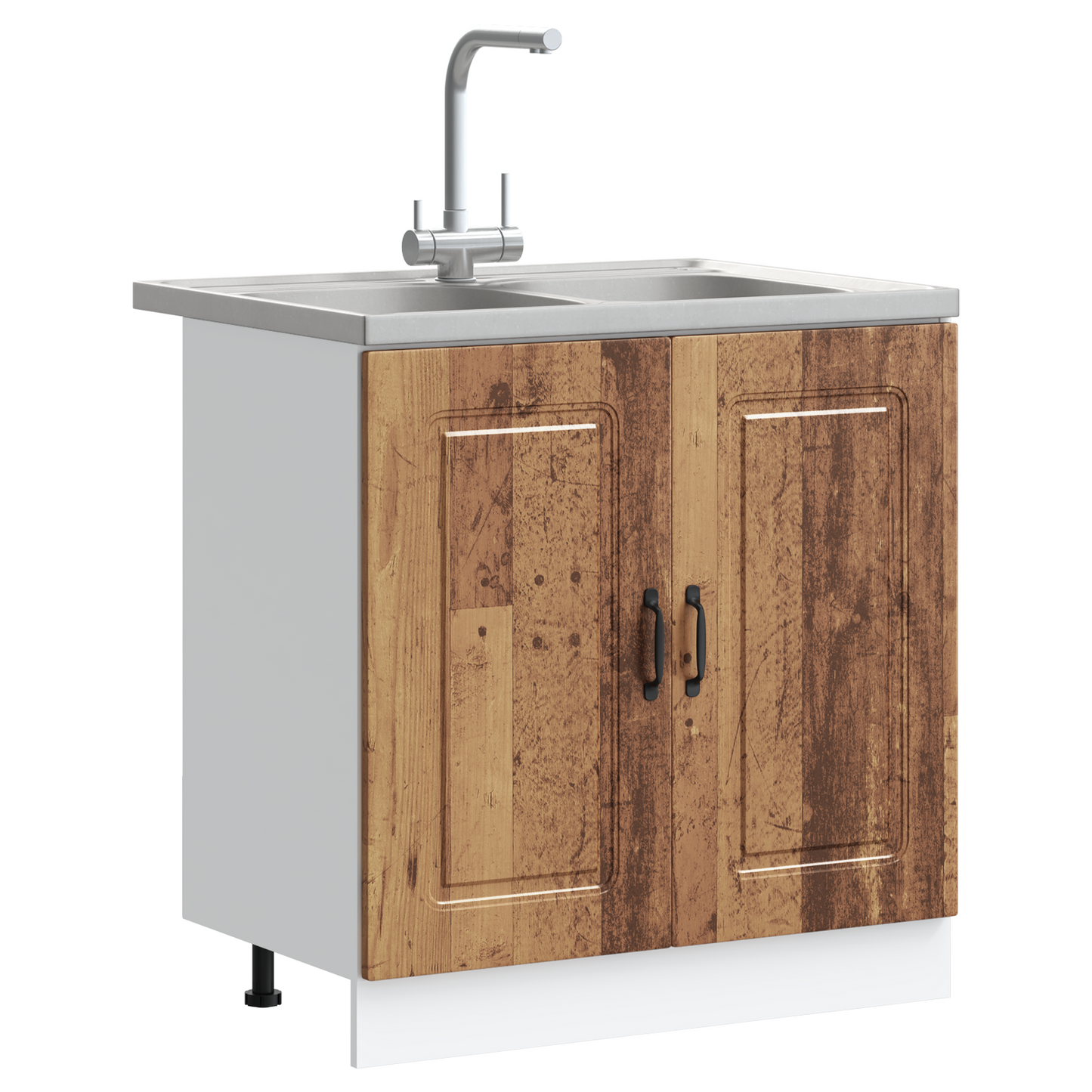 Køkkenskab Kalmar 2 Pcs Brun 80 X 46 X 81.5 Cm Konstrueret Træ - Billede 3