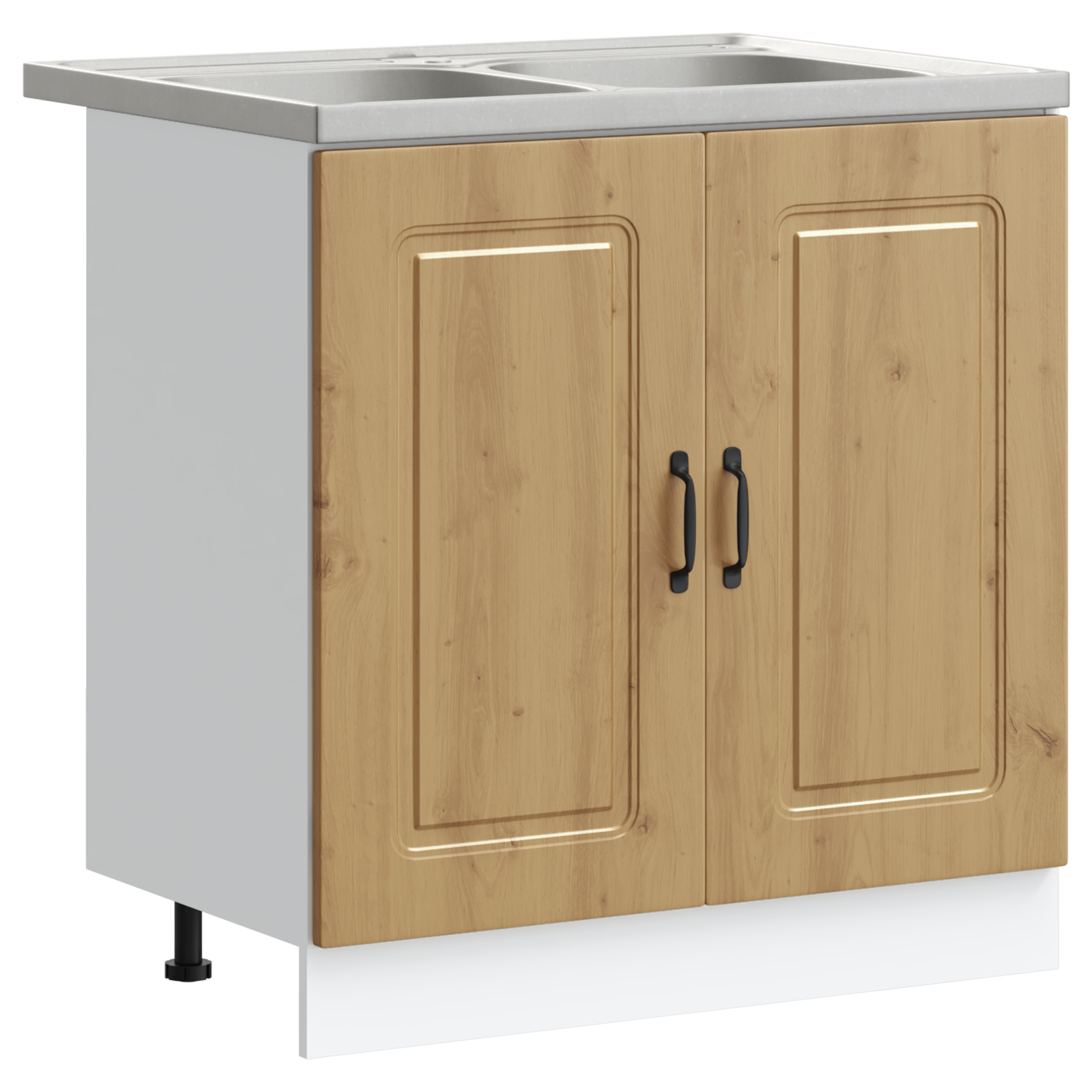 Køkkenskab Kalmar 2 Pcs Brun 80 X 46 X 81.5 Cm Konstrueret Træ - Billede 2