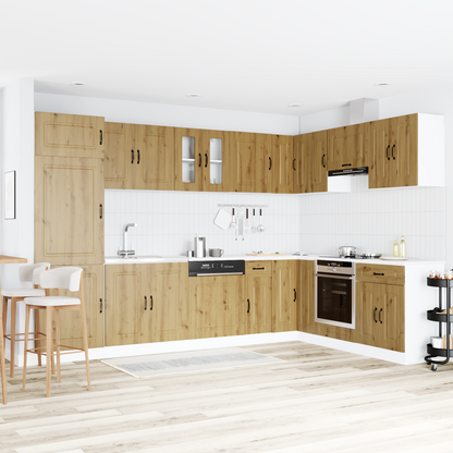 Køkkenskab Kalmar 2 Pcs Brun 80 X 46 X 81.5 Cm Konstrueret Træ - Hovedbillede