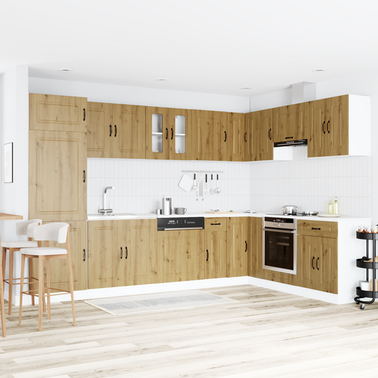 Køkkenskab Kalmar 2 Pcs Brun 80 X 46 X 81.5 Cm Konstrueret Træ - Hovedbillede