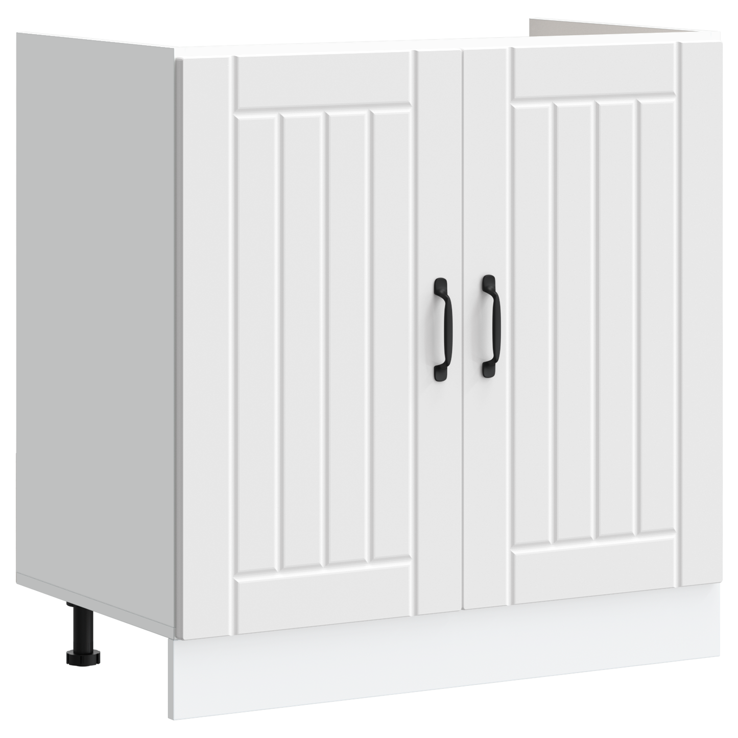 Køkkenskab Lucca 2 Pcs Hvid 80 X 46 X 81.5 Cm Konstrueret Træ - Billede 4