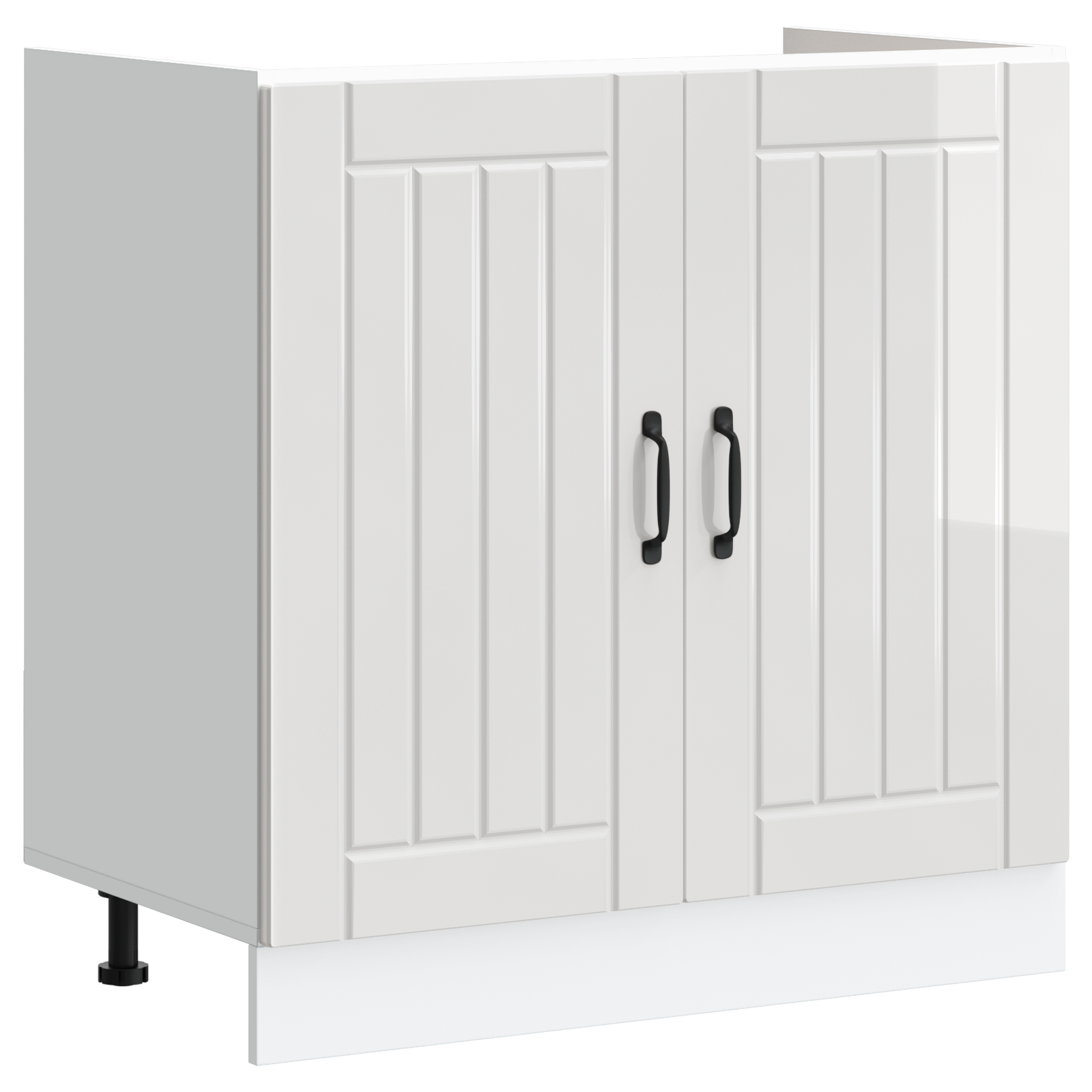 Køkkenskab Lucca 2 Pcs Hvid 80 X 46 X 81.5 Cm Konstrueret Træ - Billede 4