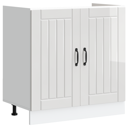 Køkkenskab Lucca 2 Pcs Hvid 80 X 46 X 81.5 Cm Konstrueret Træ - Billede 4