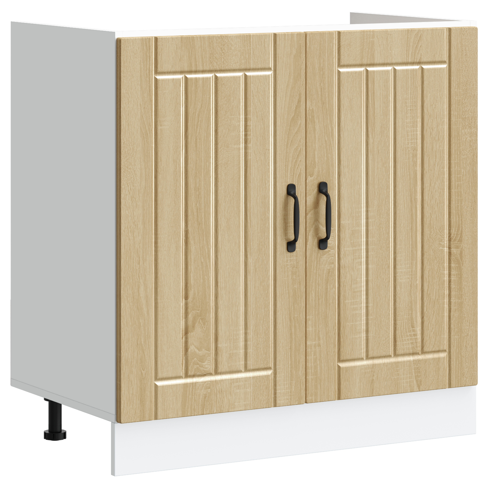 Køkkenskab Lucca 2 Pcs Brun 80 X 46 X 81.5 Cm Konstrueret Træ - Billede 4
