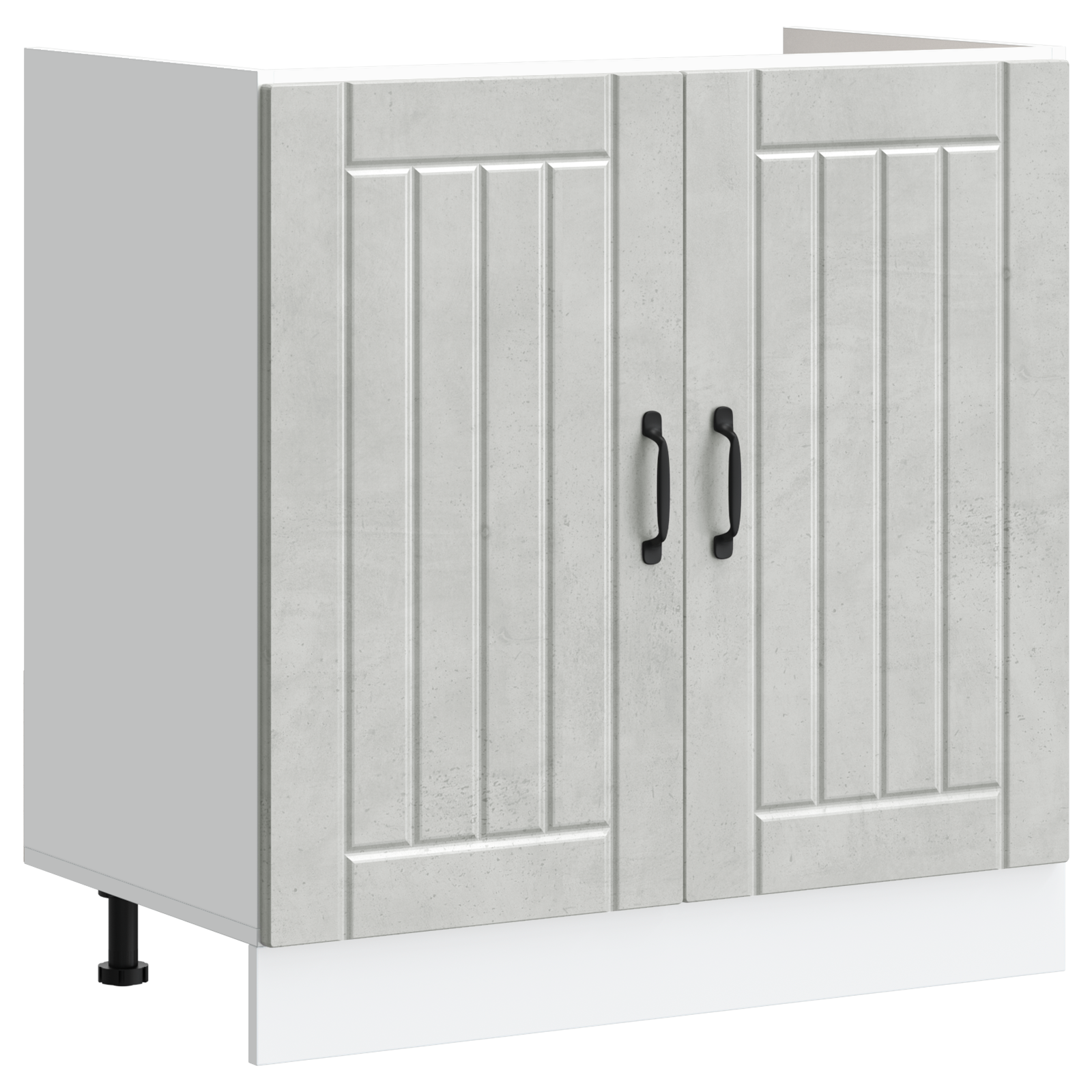 Køkkenskab Lucca 2 Pcs Grå 80 X 46 X 81.5 Cm Konstrueret Træ - Billede 4