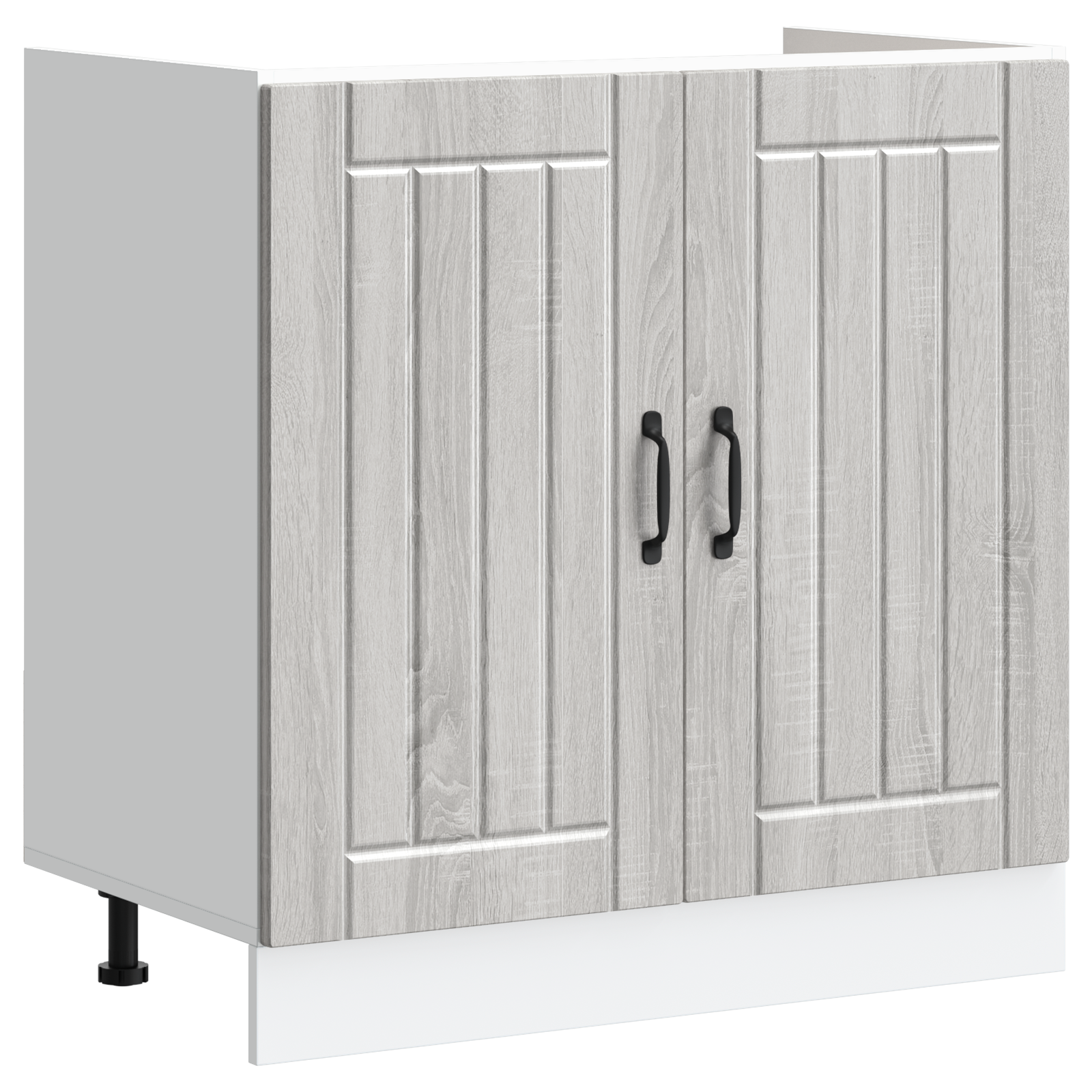 Køkkenskab Med Opbevaring Lucca 2 Pcs Lysegrå 80 X 46 X 81.5 Cm - Billede 4