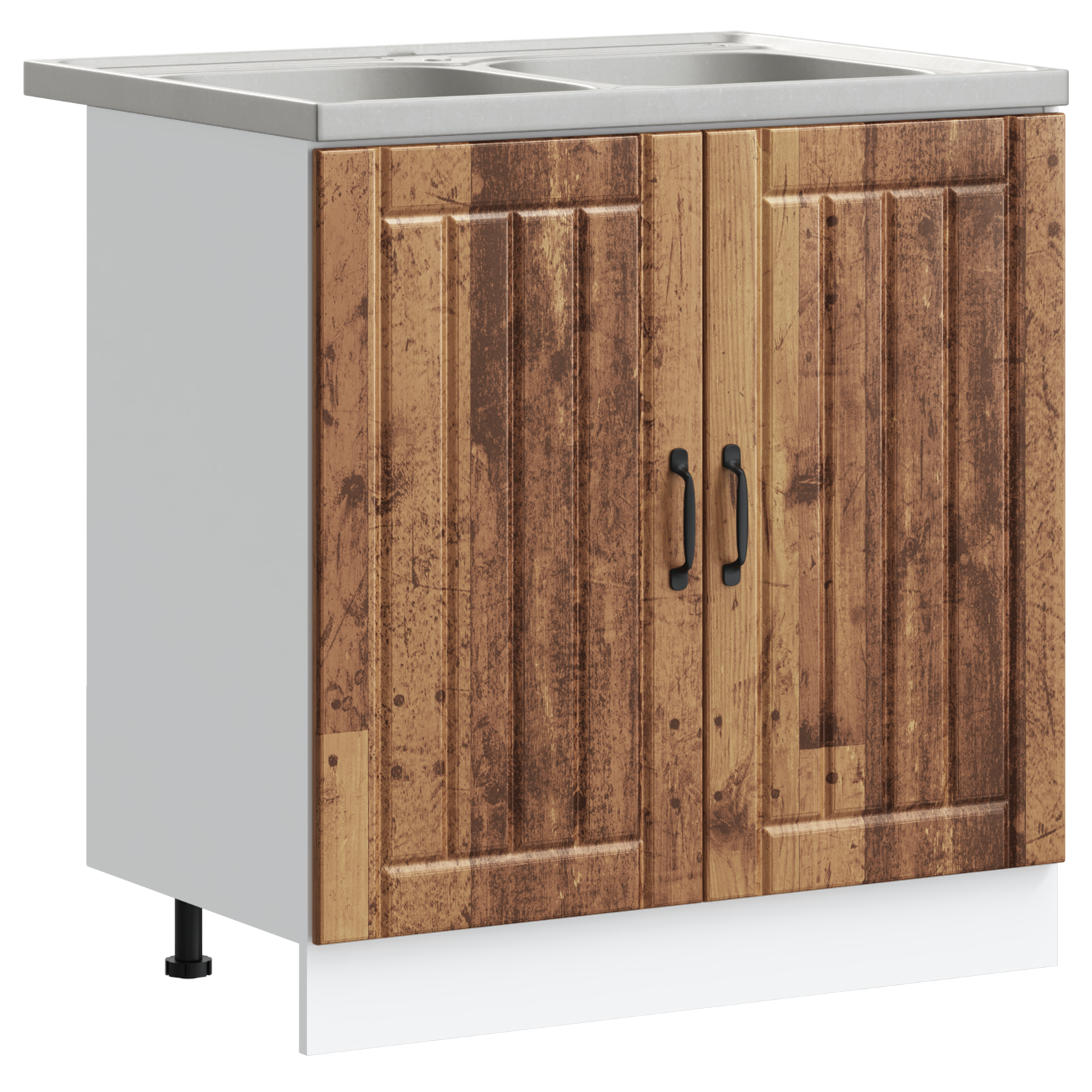Køkkenskab Lucca 2 Pcs Brun 80 X 46 X 81.5 Cm Konstrueret Træ - Billede 2