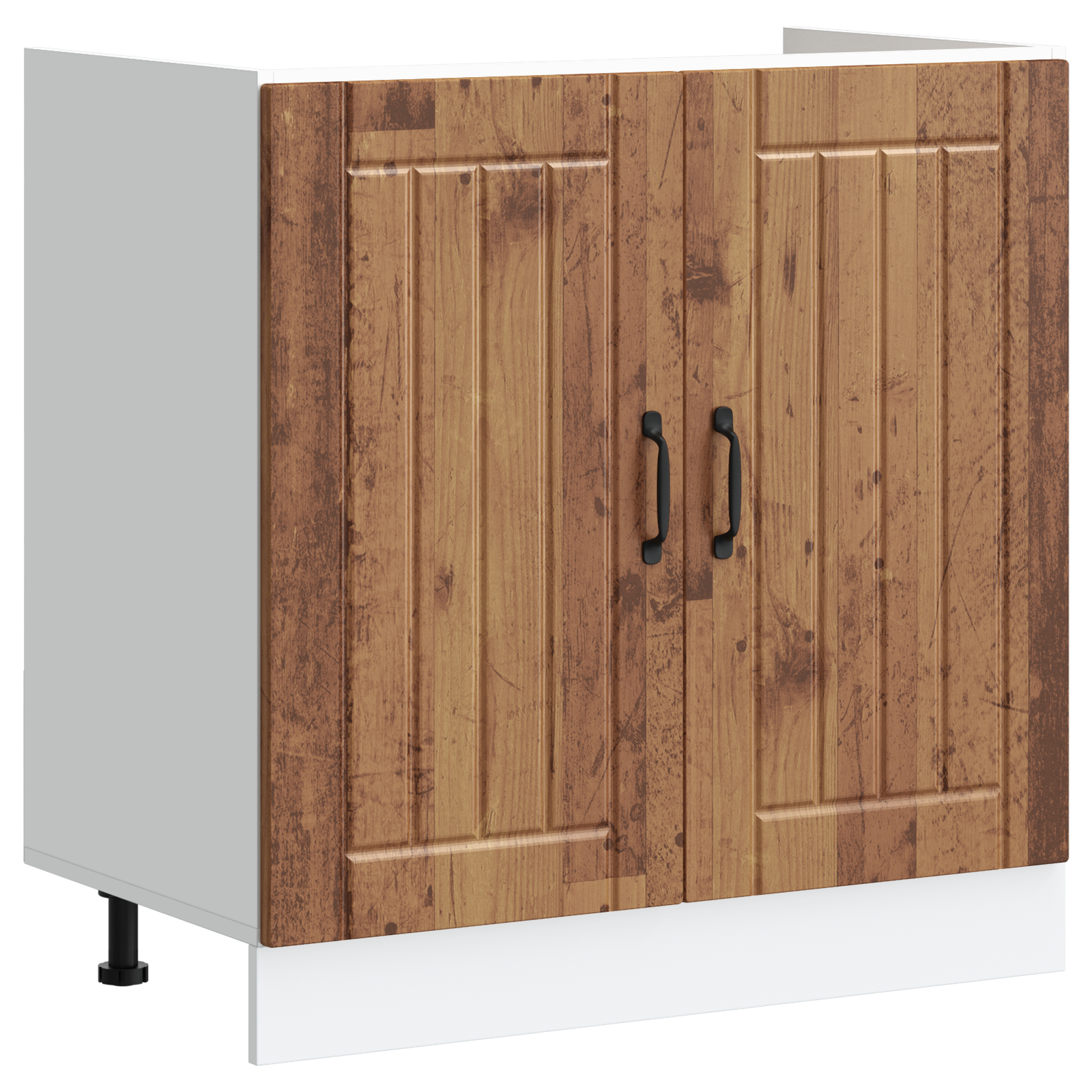 Køkkenskab Lucca 2 Pcs Brun 80 X 46 X 81.5 Cm Konstrueret Træ - Billede 4