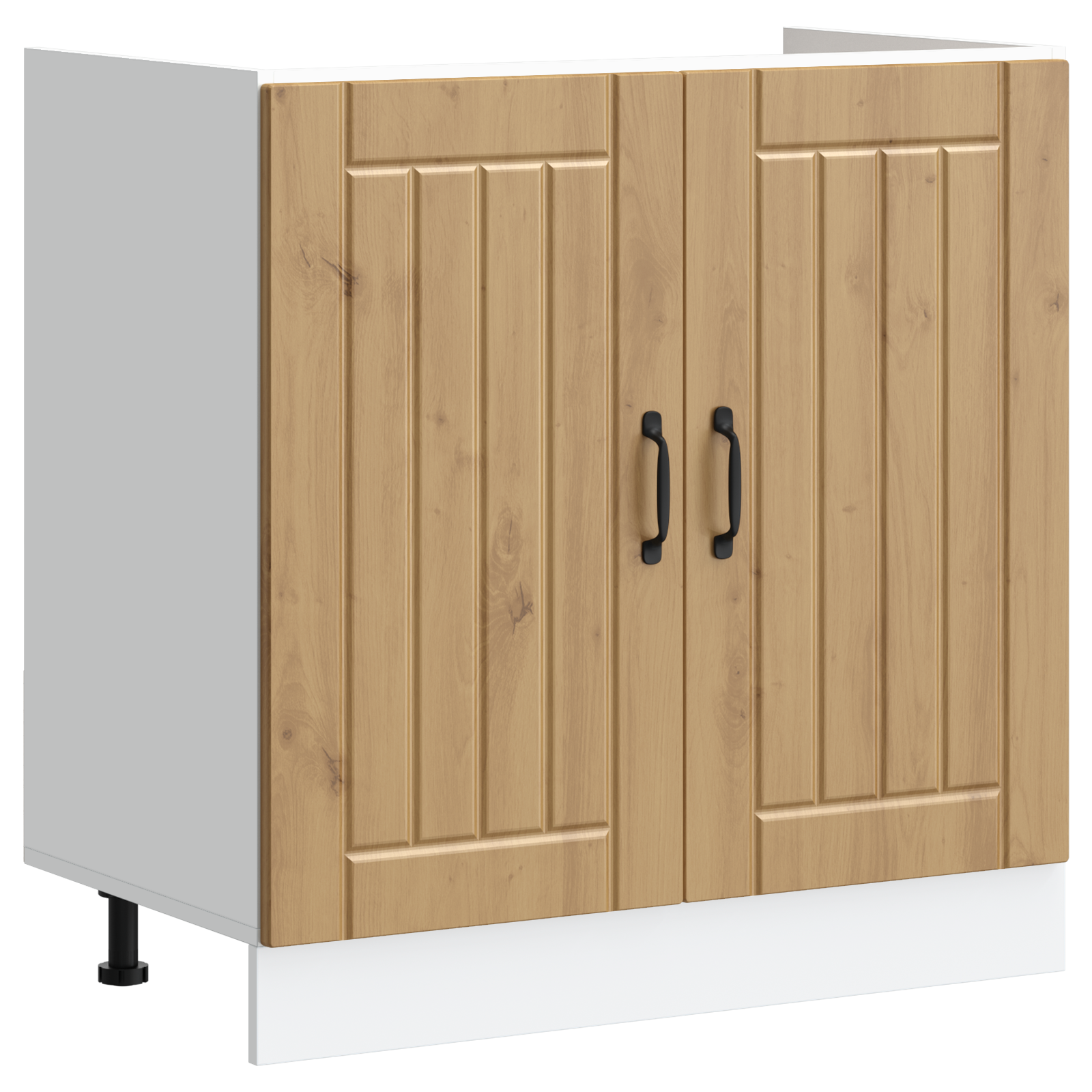 Køkkenskab Lucca 2 Pcs Brun 80 X 46 X 81.5 Cm Konstrueret Træ - Billede 4