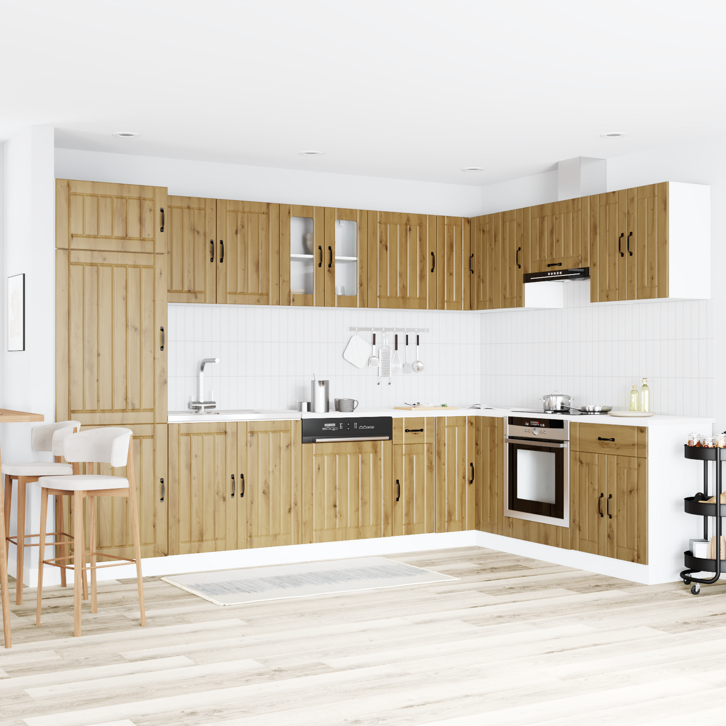 Køkkenskab Lucca 2 Pcs Brun 80 X 46 X 81.5 Cm Konstrueret Træ - Hovedbillede