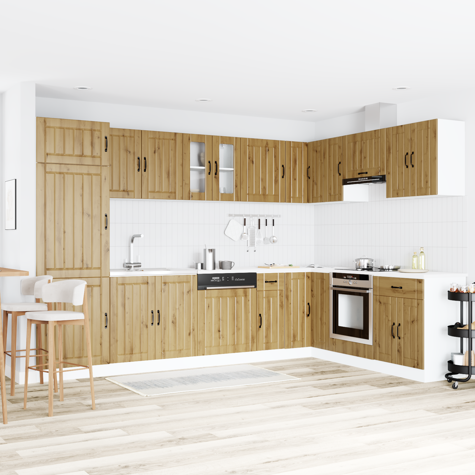 Køkkenskab Lucca 2 Pcs Brun 80 X 46 X 81.5 Cm Konstrueret Træ - Hovedbillede