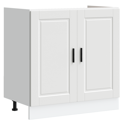 Vaskeskabsbase Med Dør Porto 2 Pcs Hvid 80 X 46 X 84.5 Cm - Billede 4