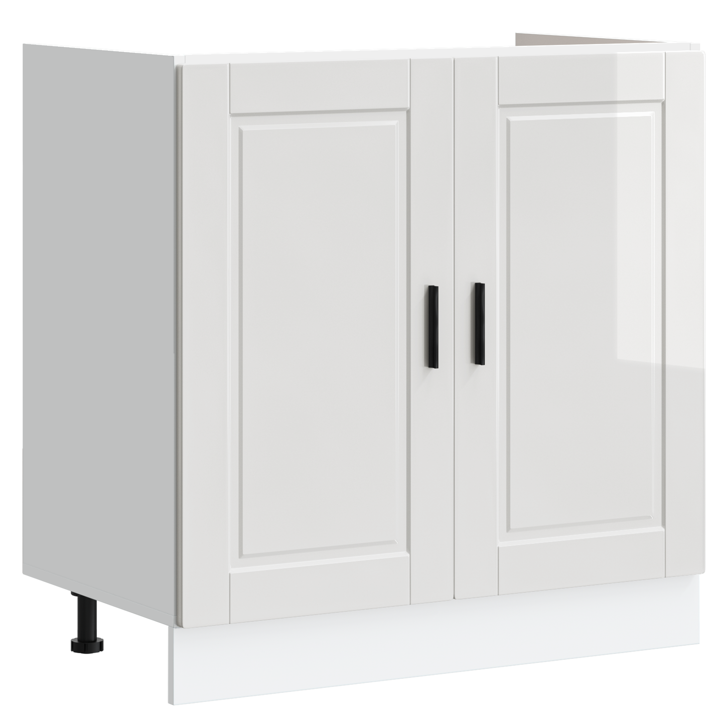 Vaskeskabsbase Med Dør Porto 2 Pcs Hvid 80 X 46 X 84.5 Cm - Billede 4