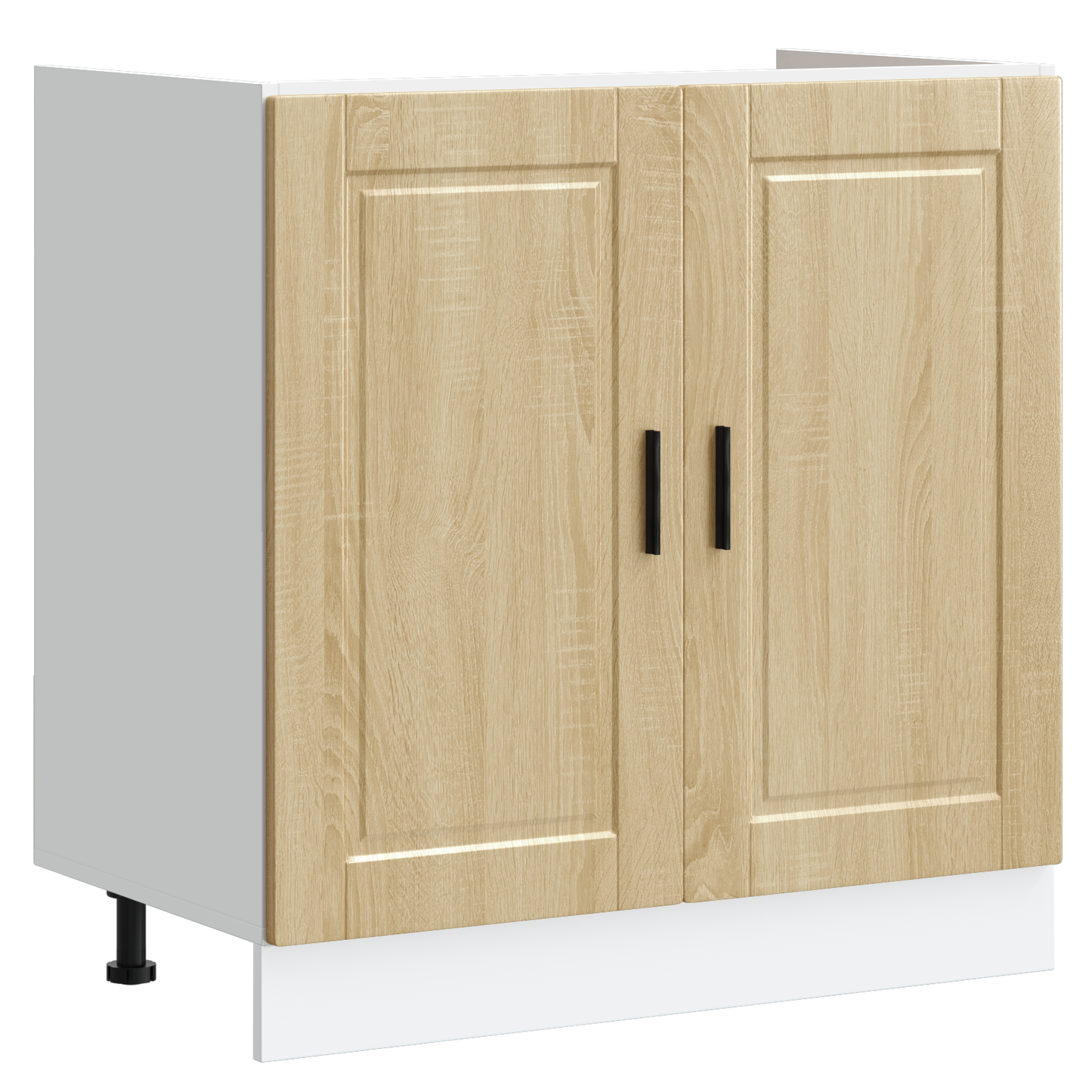 Vaskeskabsbase Med Dør Porto 2 Pcs Brun 80 X 46 X 84.5 Cm - Billede 4