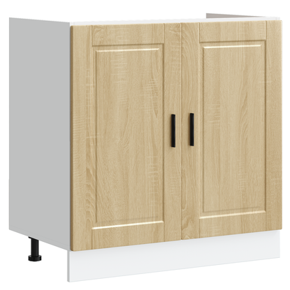 Vaskeskabsbase Med Dør Porto 2 Pcs Brun 80 X 46 X 84.5 Cm - Billede 4