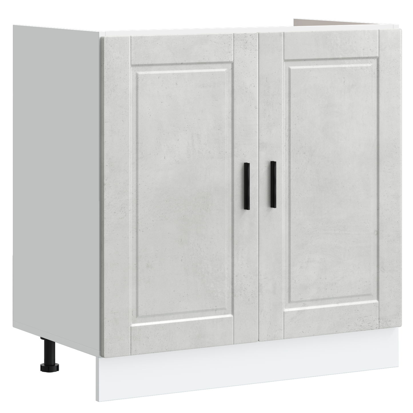 Vaskeskabsbase Med Opbevaring Porto 2 Pcs Grå 80 X 46 X 84.5 Cm - Billede 4