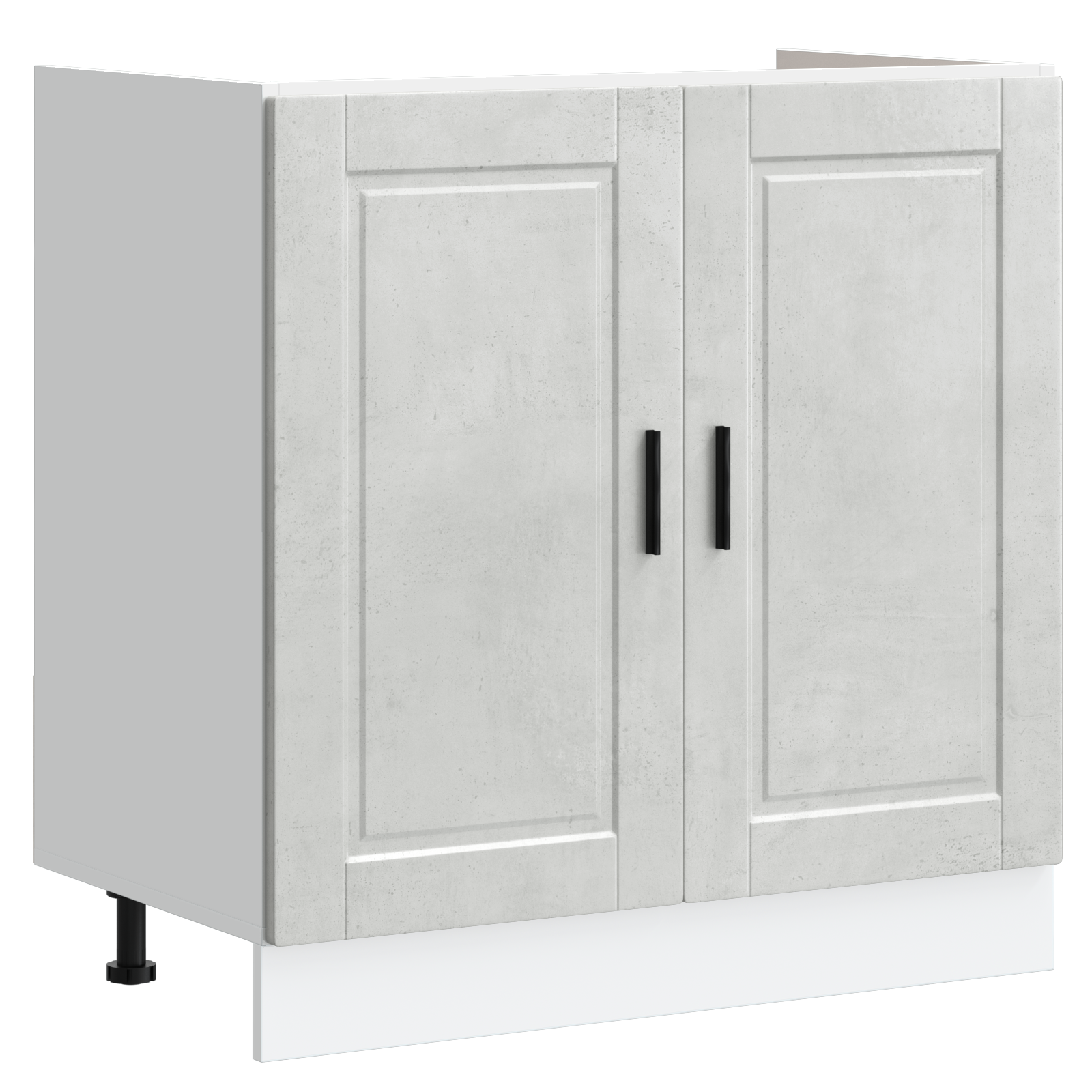 Vaskeskabsbase Med Opbevaring Porto 2 Pcs Grå 80 X 46 X 84.5 Cm - Billede 4