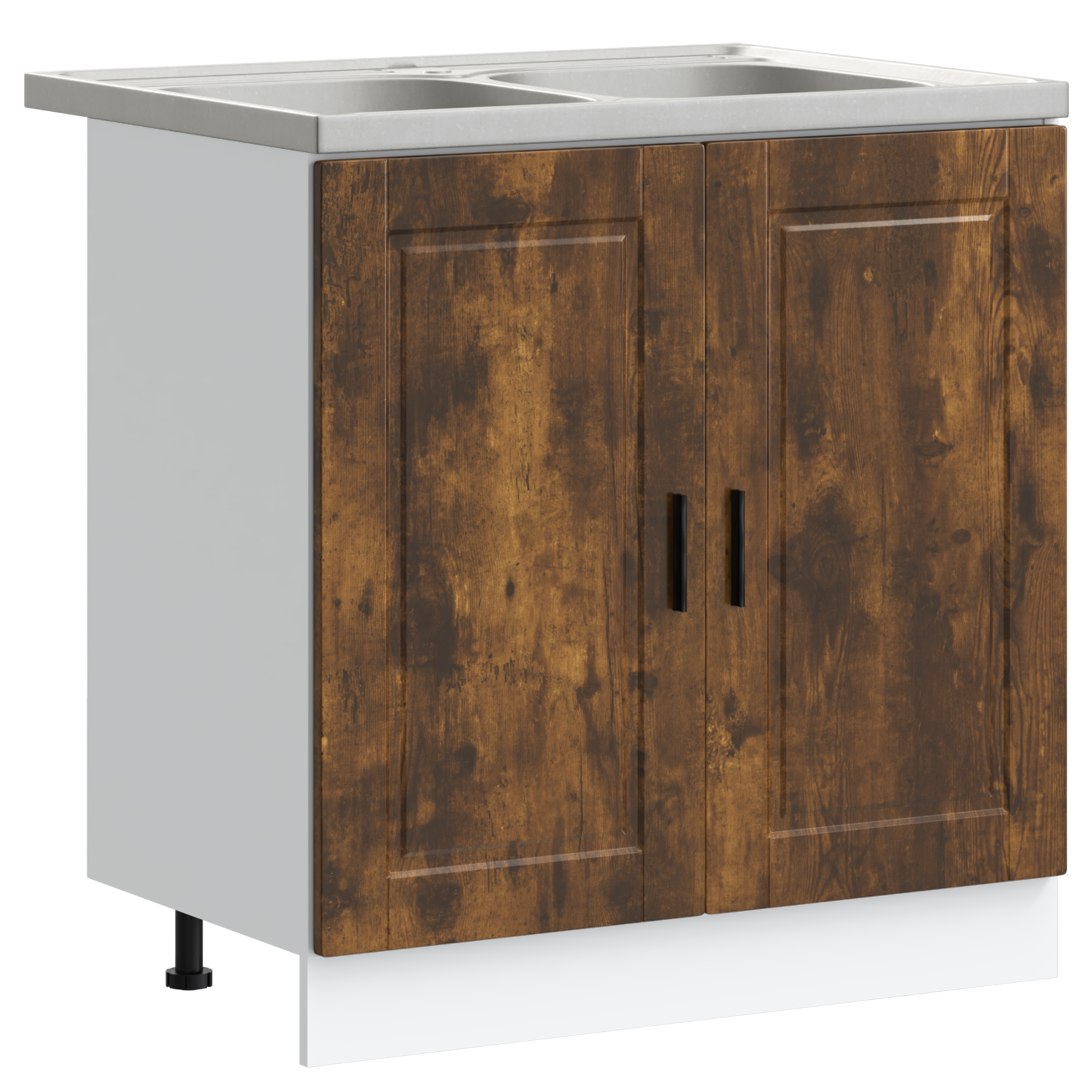 Vaskeskabsbase Med Dør Porto 2 Pcs Brun 80 X 46 X 84.5 Cm - Billede 2