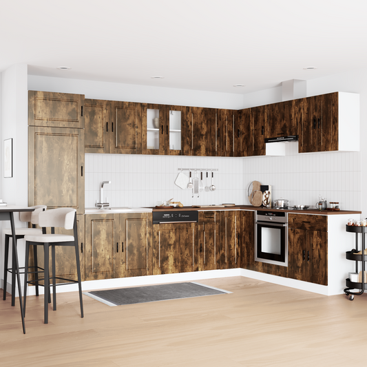 Vaskeskabsbase Med Dør Porto 2 Pcs Brun 80 X 46 X 84.5 Cm - Hovedbillede
