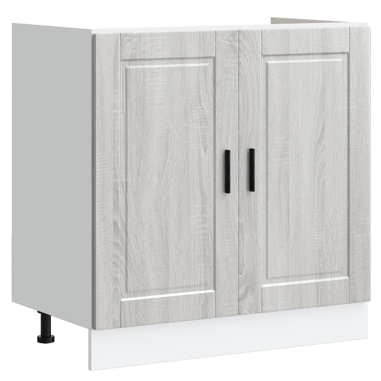 Vaskeskabsbase Med Opbevaring Porto 2 Pcs Grå 80 X 46 X 84.5 Cm - Billede 4