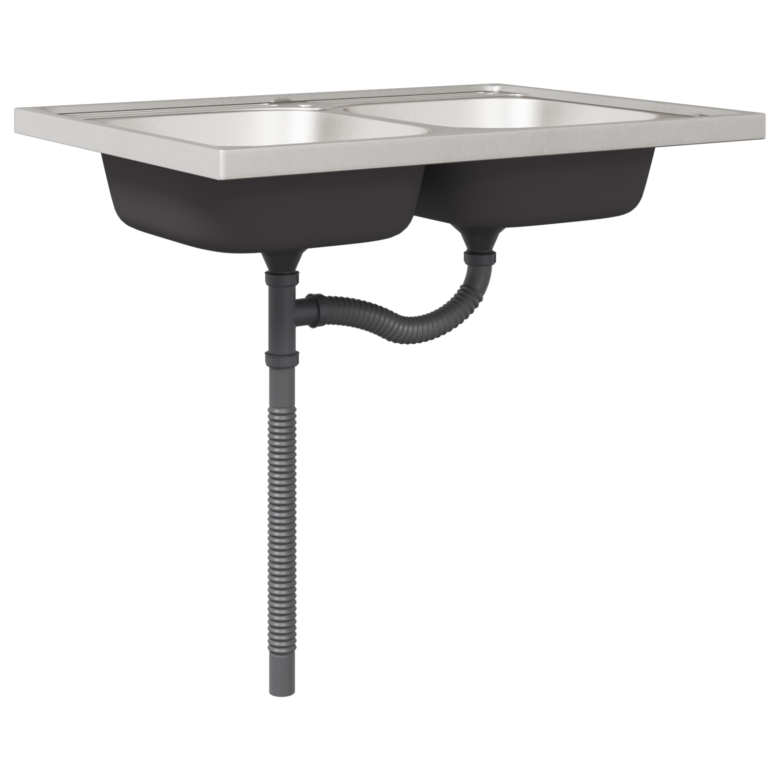 Vaskeskabsbase Med Opbevaring Porto 2 Pcs Grå 80 X 46 X 84.5 Cm - Billede 5