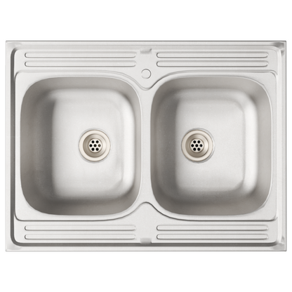 Vaskeskabsbase Med Dør Porto 2 Pcs Brun 80 X 46 X 84.5 Cm - Billede 8