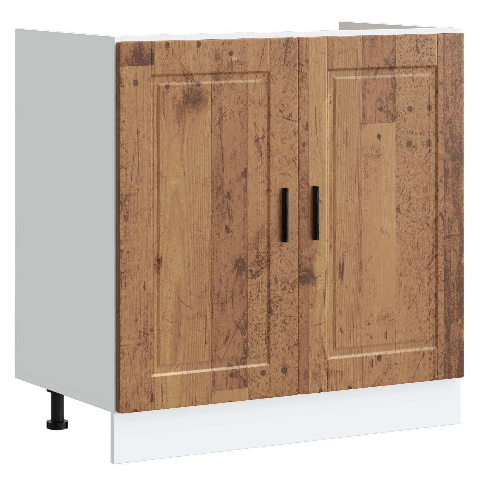Vaskeskabsbase Med Dør Porto 2 Pcs Brun 80 X 46 X 84.5 Cm - Billede 4
