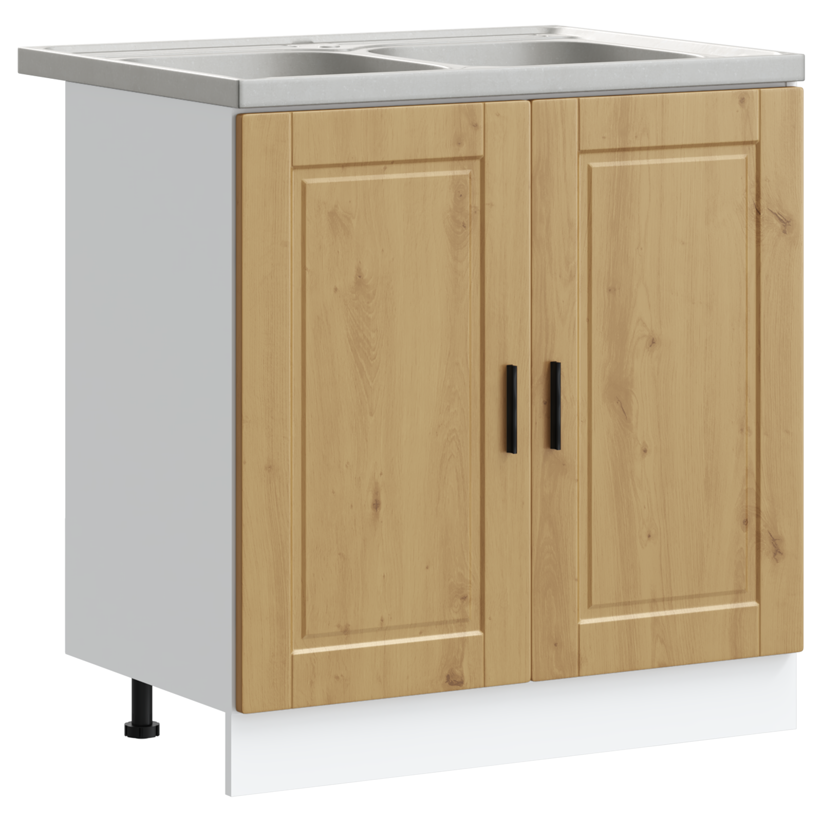 Vaskeskabsbase Med Dør Porto 2 Pcs Brun 80 X 46 X 84.5 Cm - Billede 2