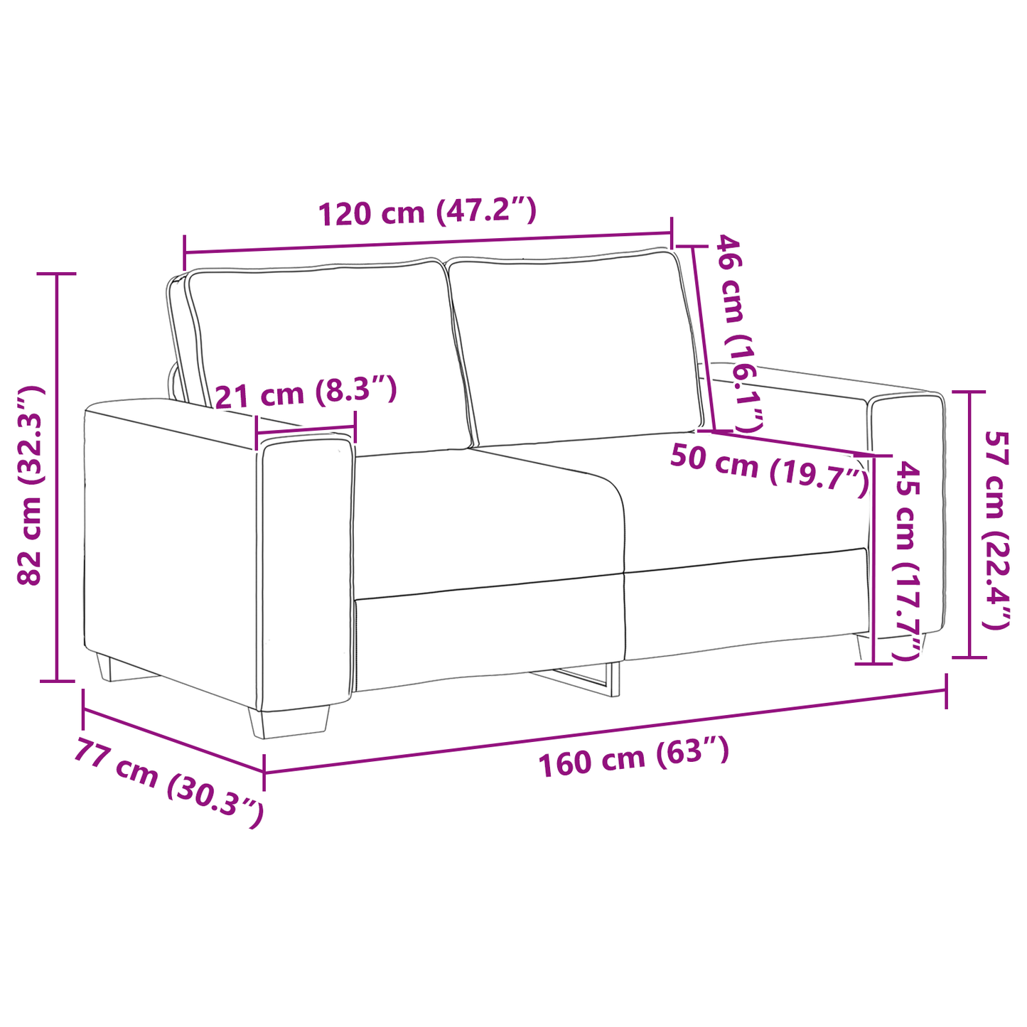 3-Delt Sofasæt Med Puder I Linned